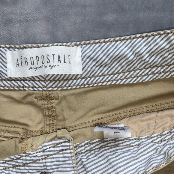 🎄Aeropostale khaki midi twill shorts 10 - Picture 5 of 6